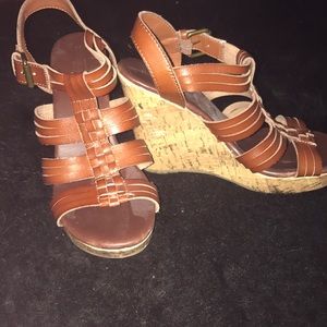 MOSSIMO brown wedges perfect for maxi dresses